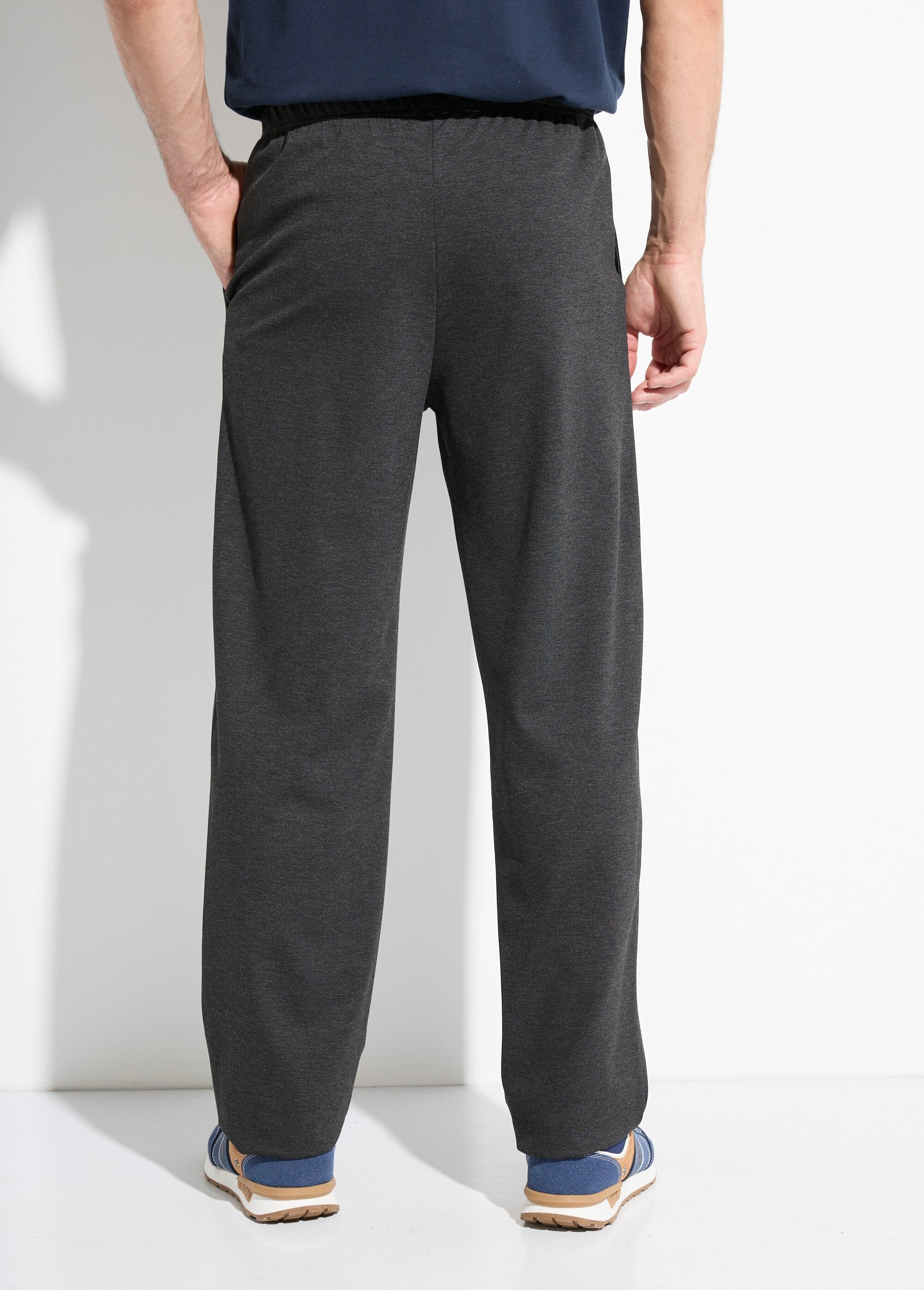 Straight_pants_with_elasticated_waistband_in_stretch_fabric_Anthracite_DO1_slim