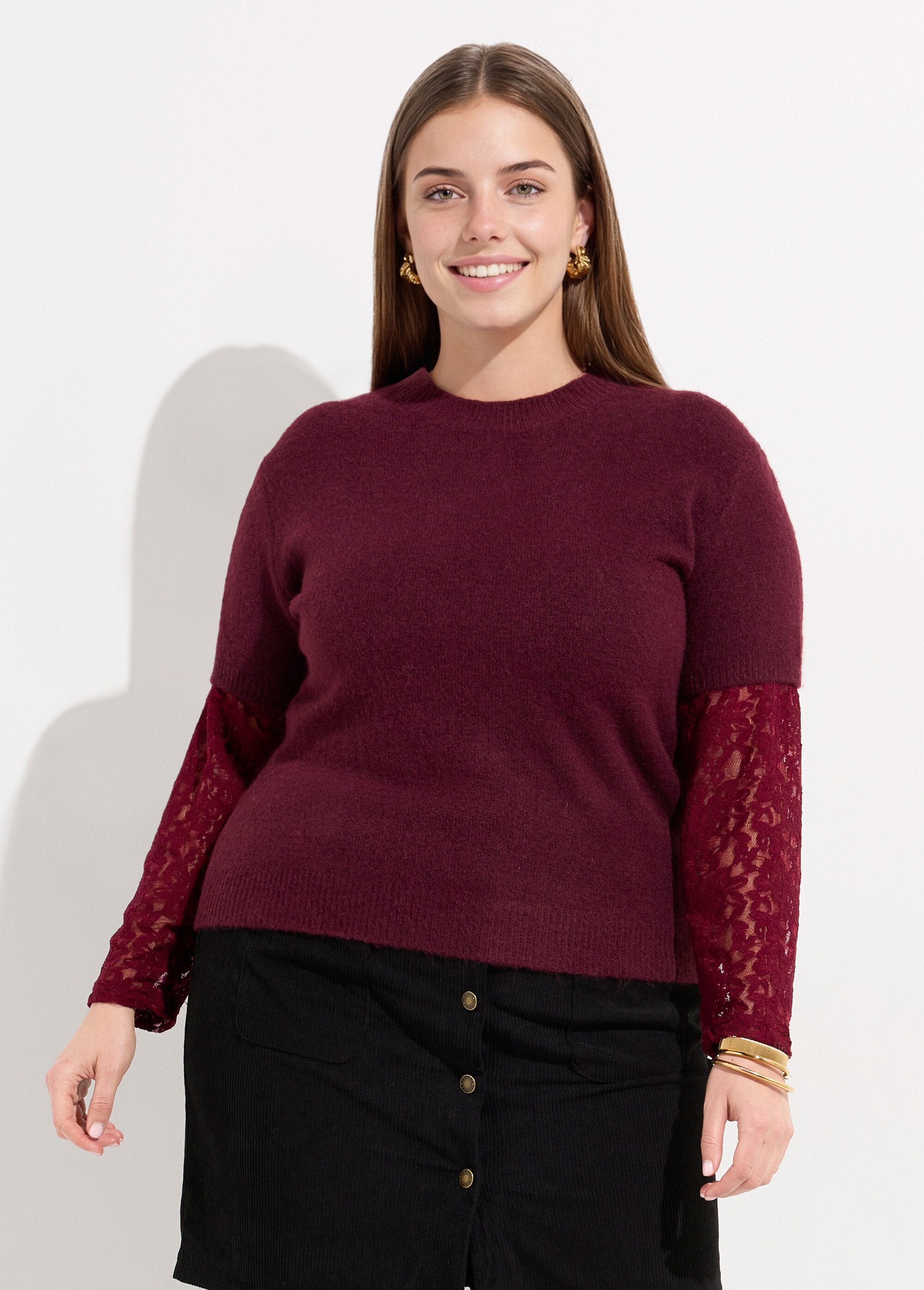 Warm_sweater_with_wool_and_lace_sleeves_Bordeaux_FA1_curvy