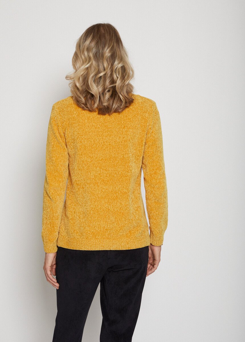 Pull_col_rond_maille_chenille_Miel_DO1_slim