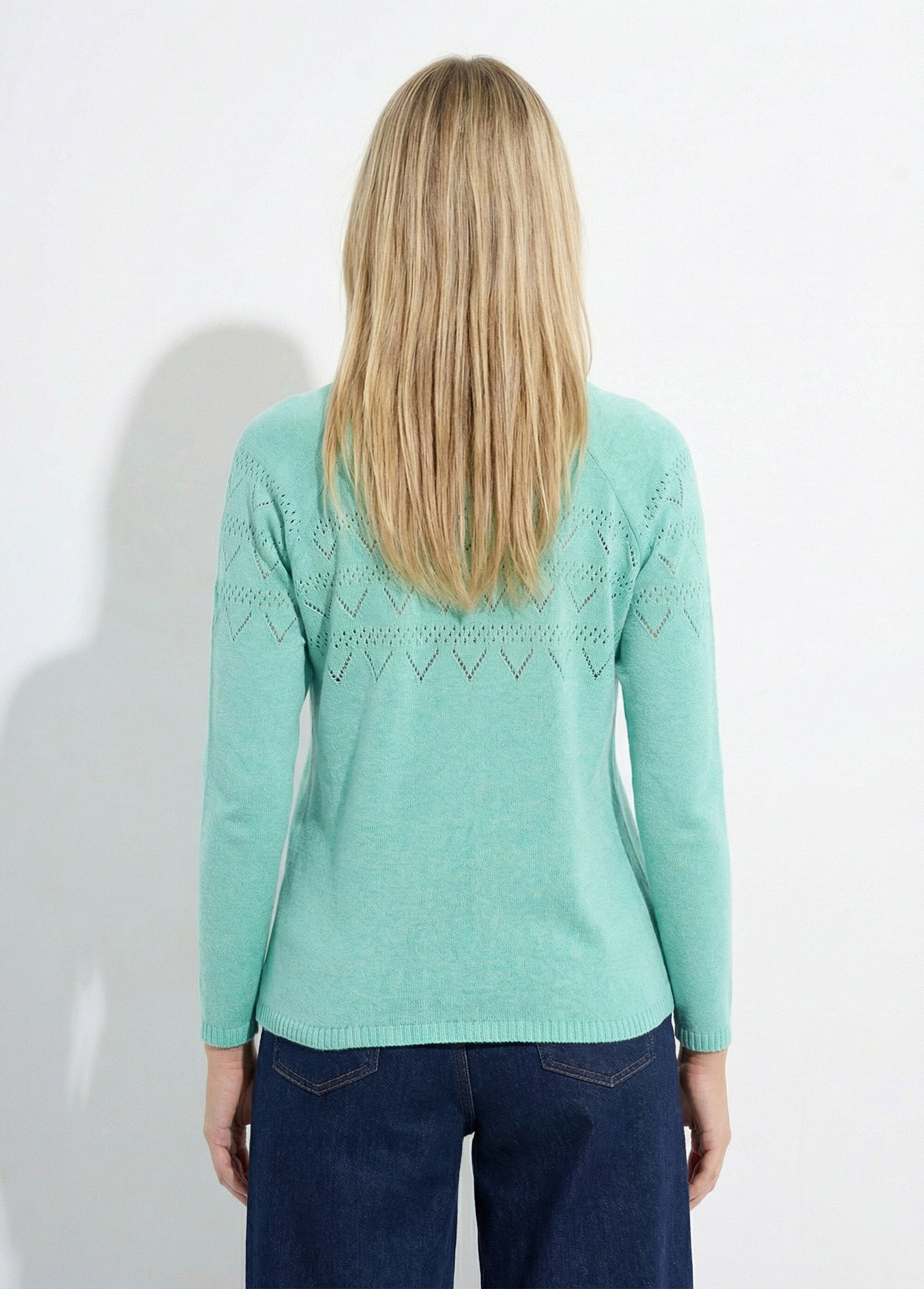 Pull_fin_ajouré_manches_longues_raglan_Vert_DO1_slim