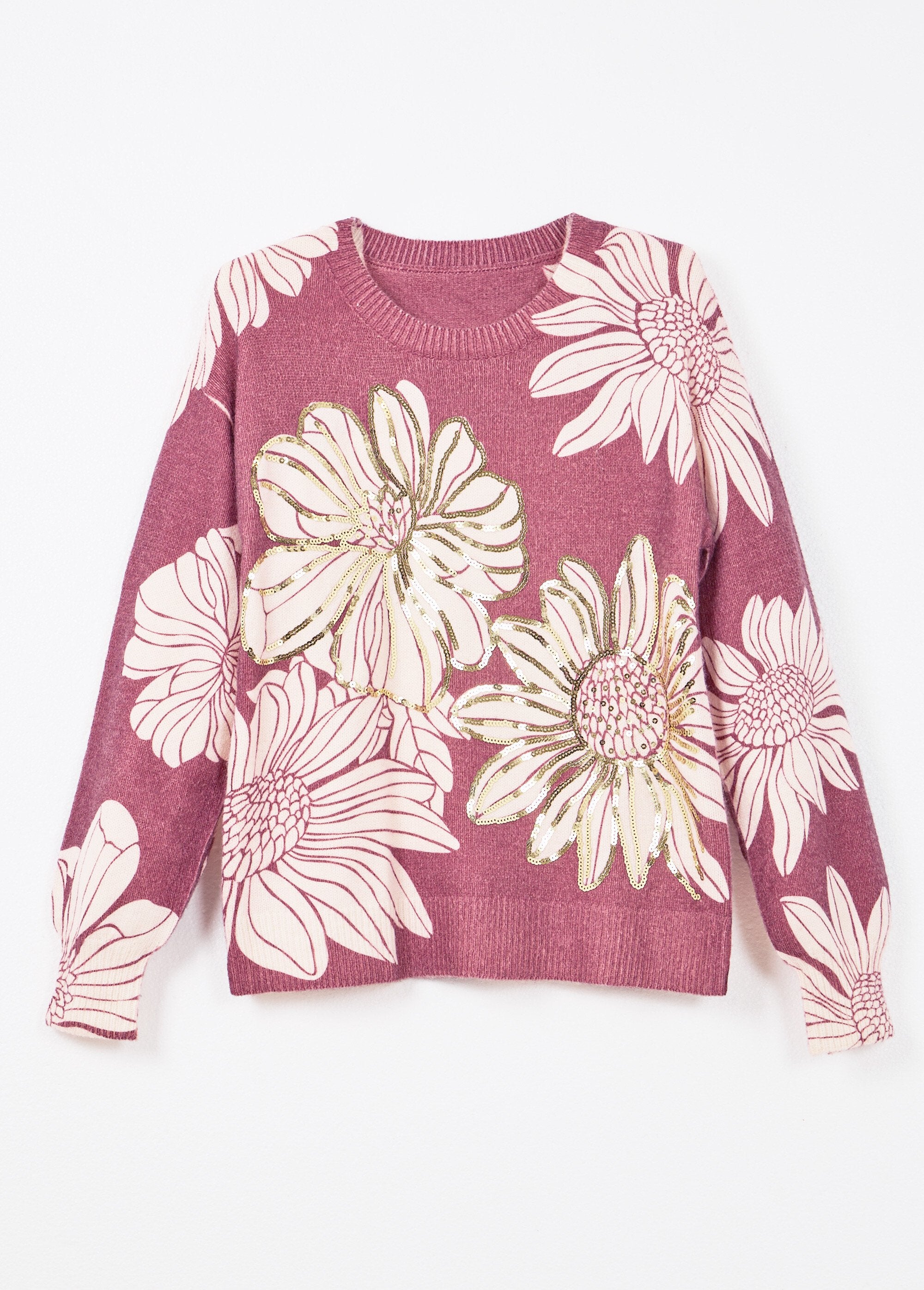 Fine_flower_print_sequin_sweater_with_round_neck_Garnet_AP1_slim