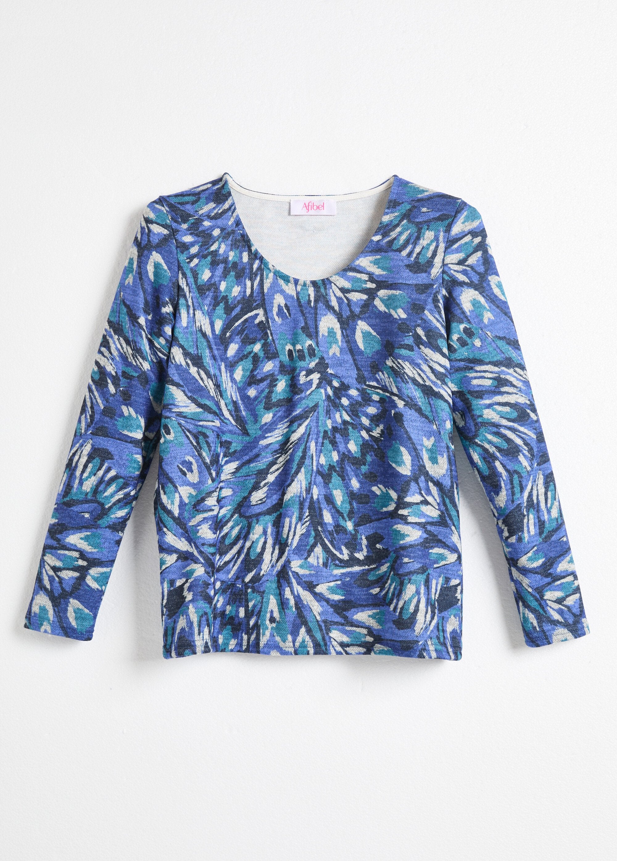 Warm_round_neck_printed_T-shirt_Blue_print_AP1_slim