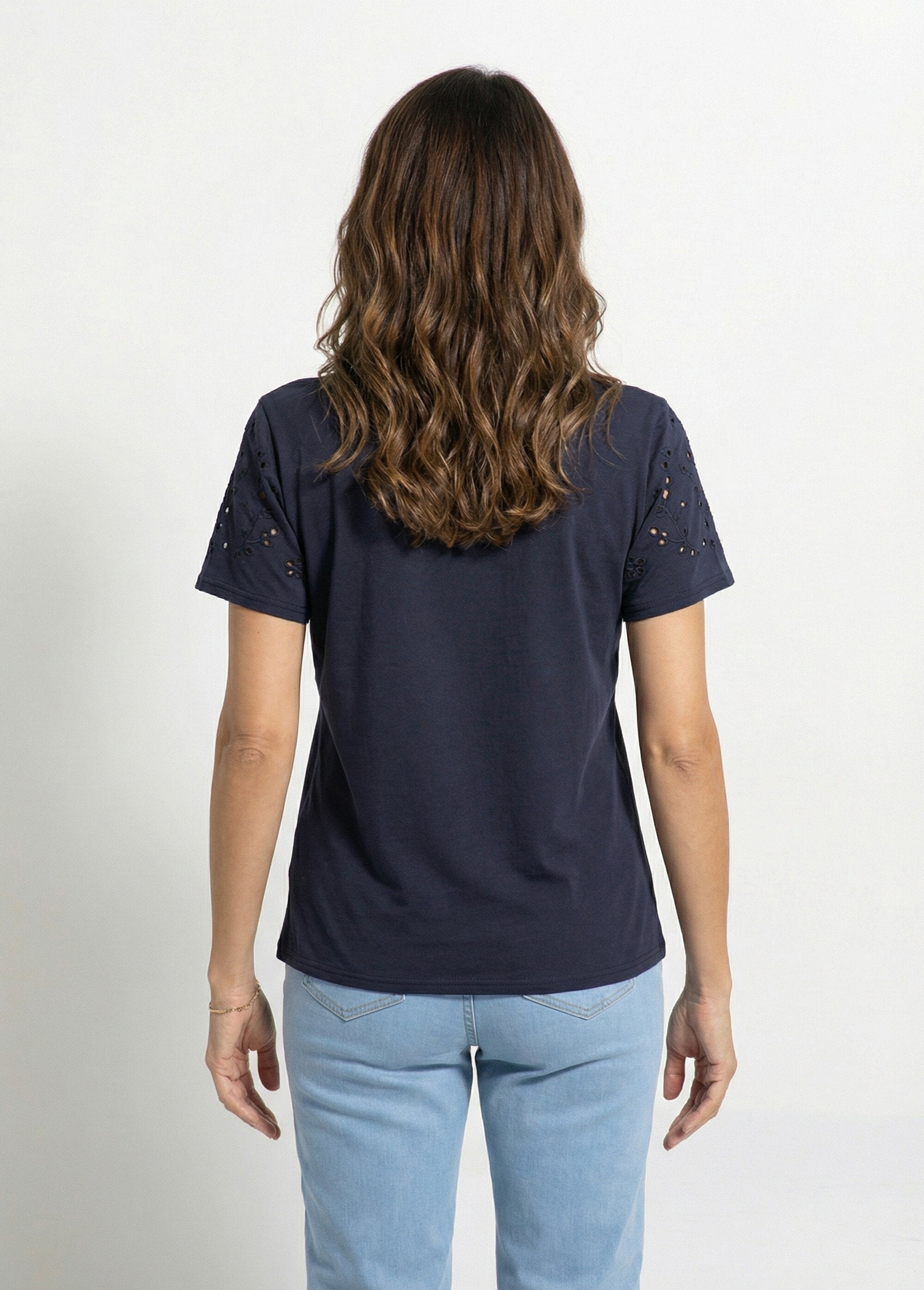 Short-sleeved_embroidered_stretch_cotton_T-shirt_Marine_DO1_slim