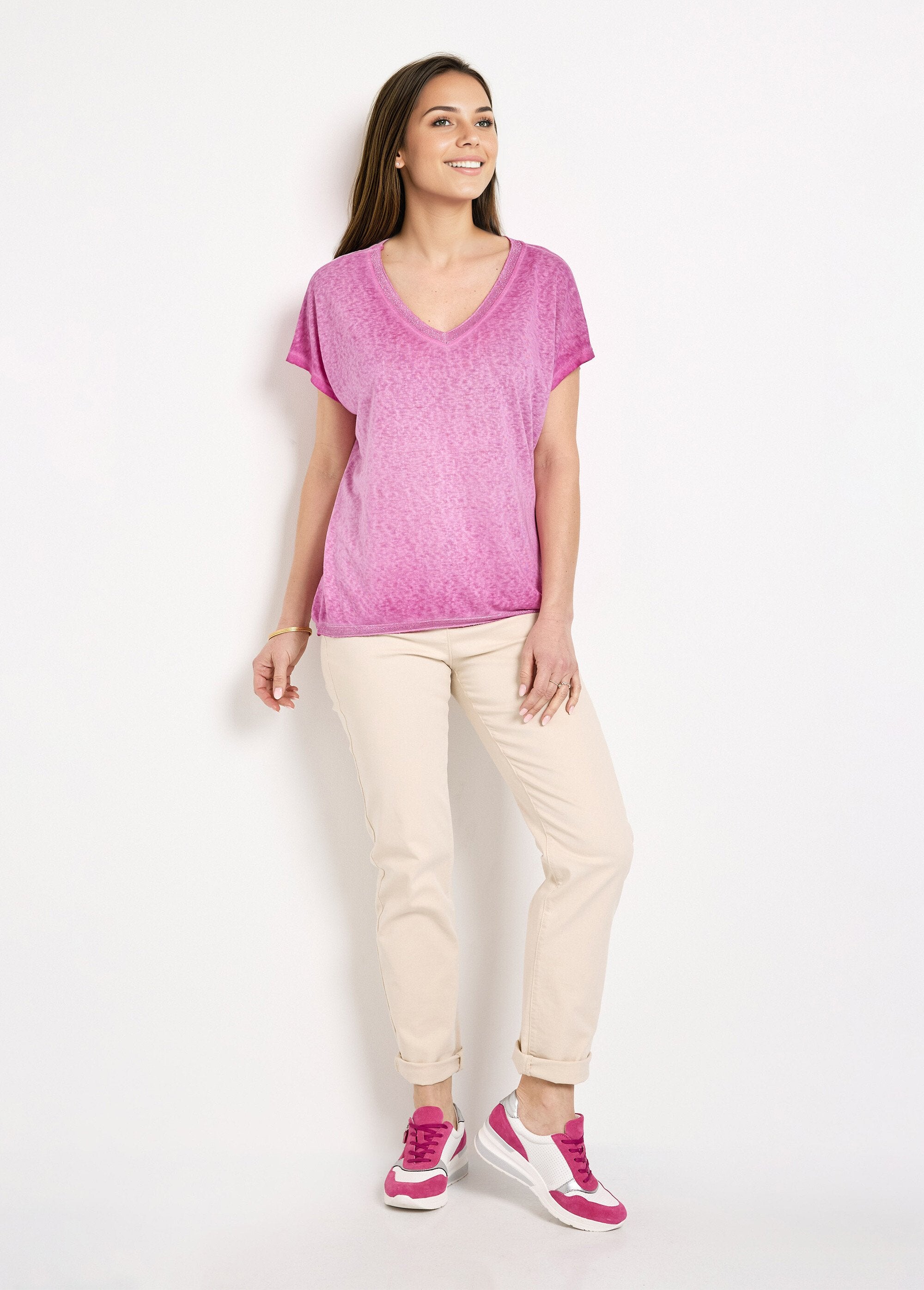 Slub_knit_kimono_sleeve_T-shirt_Fuchsia_SF1_slim