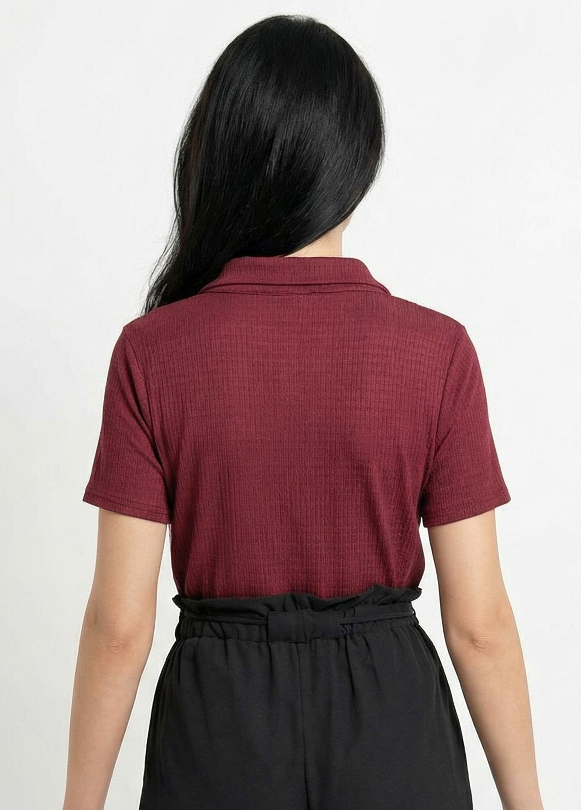 fancy_V-neck_waffle_tunic_Bordeaux_DO1_slim