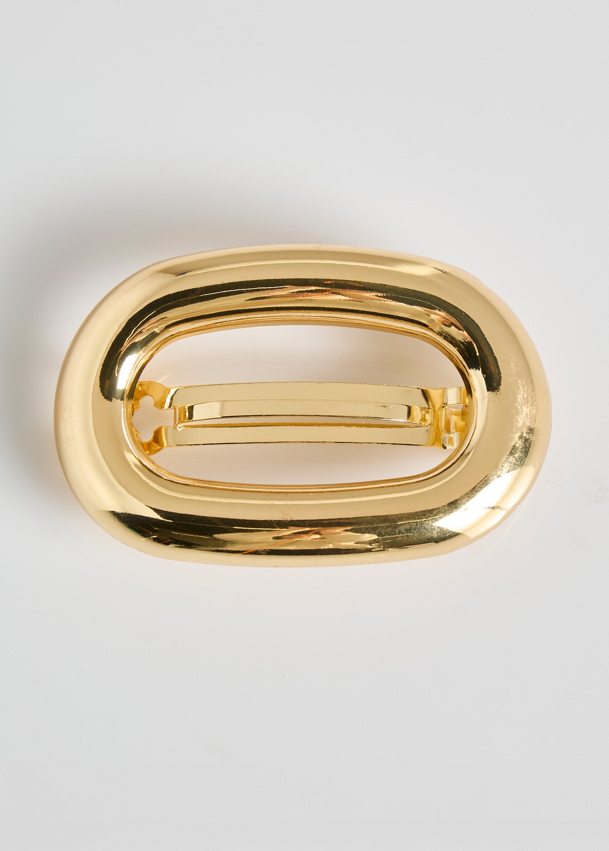 Barrette_anneau_ovale,_acier_inoxydable_Dore_FA1_slim