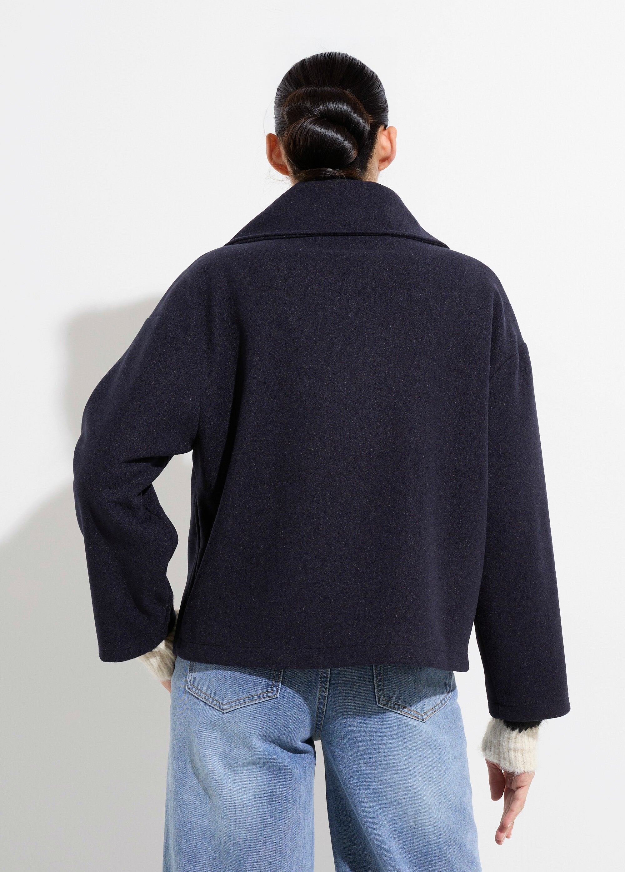 Caban_court_uni_façon_drap_de_laine_Marine_DO1_slim