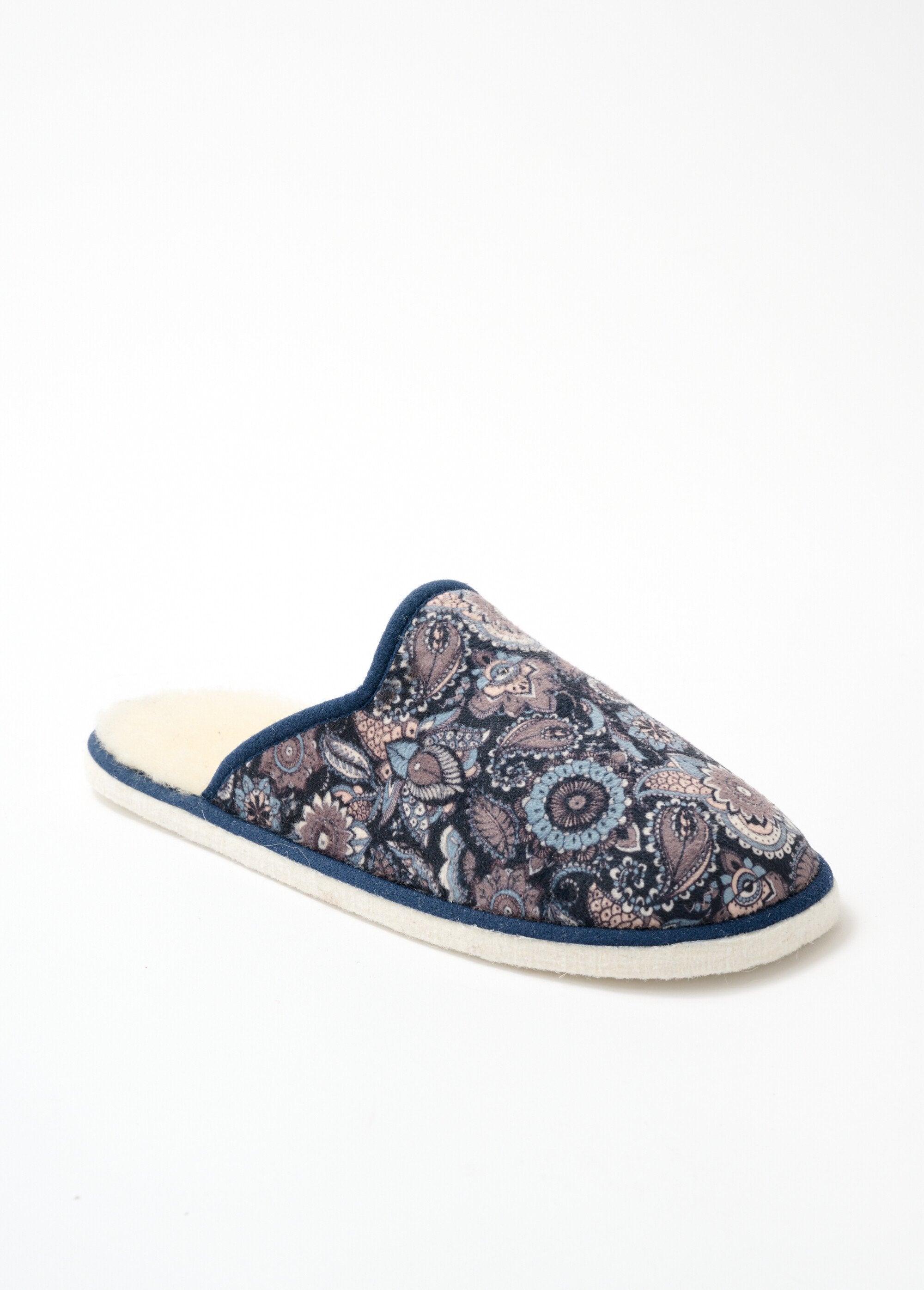 Comfortable_width_mule_slipper_with_wool_lining_Blue_print_FA1_slim