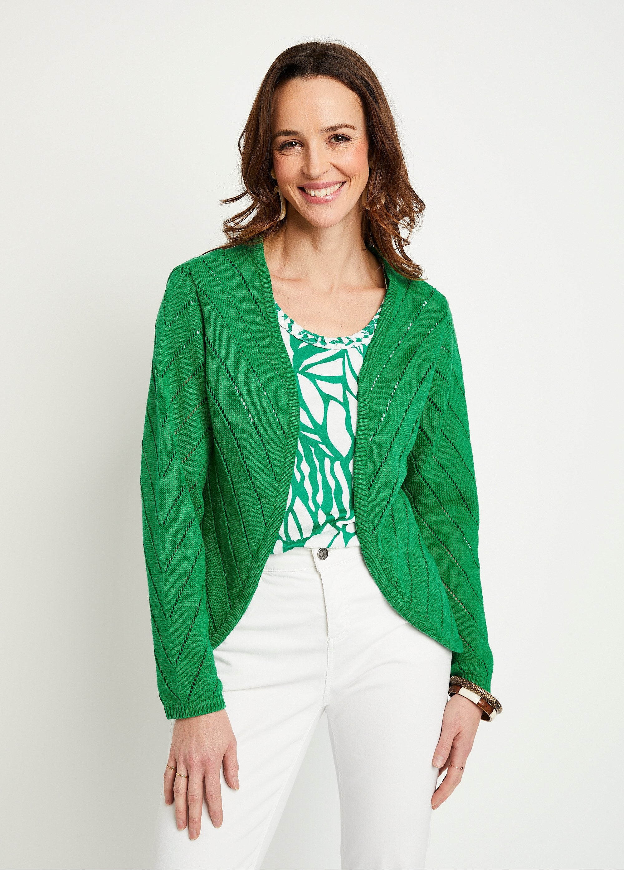 Fine_openwork_cotton_bolero_vest_Green_FA1_slim