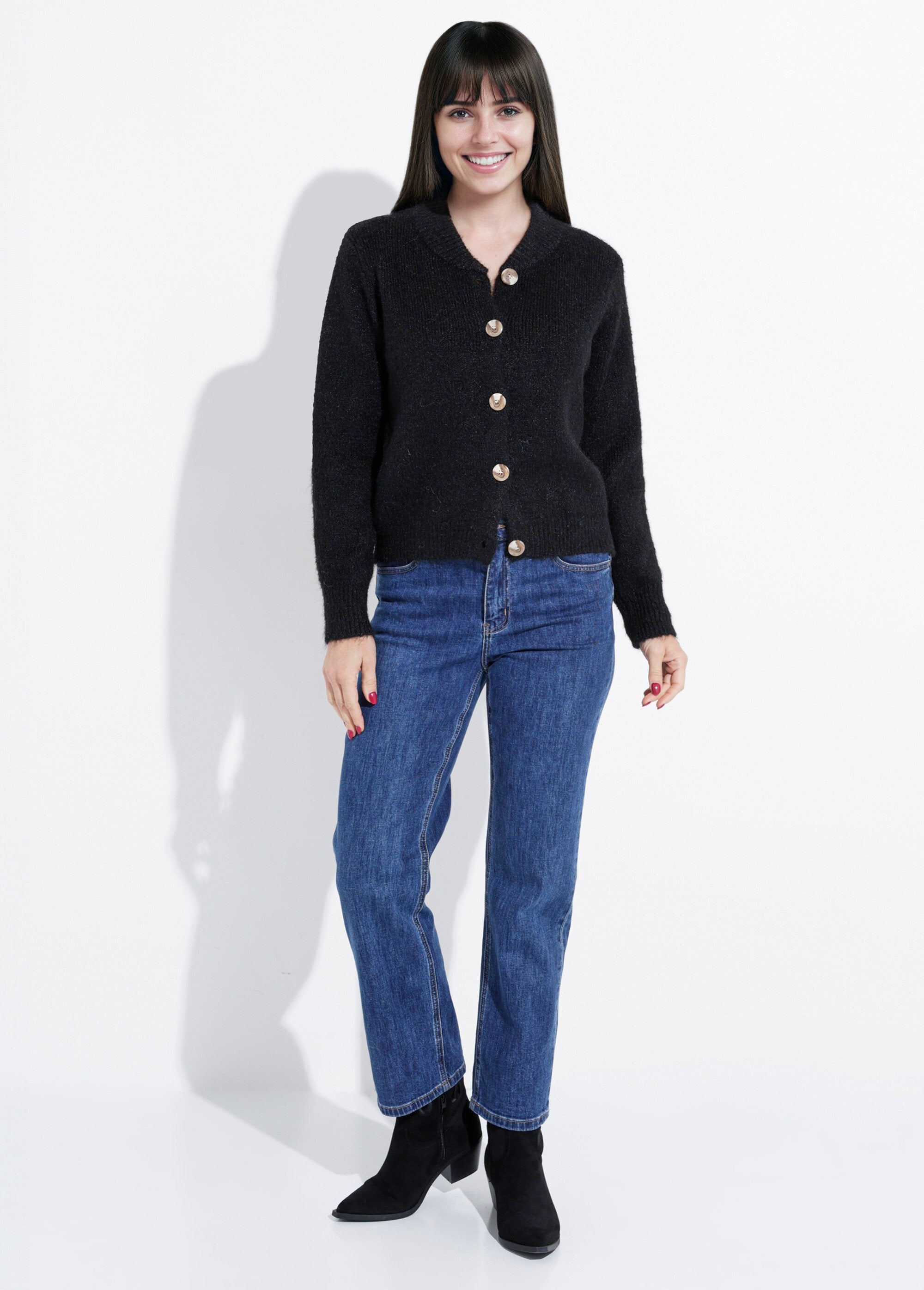 Fancy_round_neck_knitted_vest_Black_SF1_slim