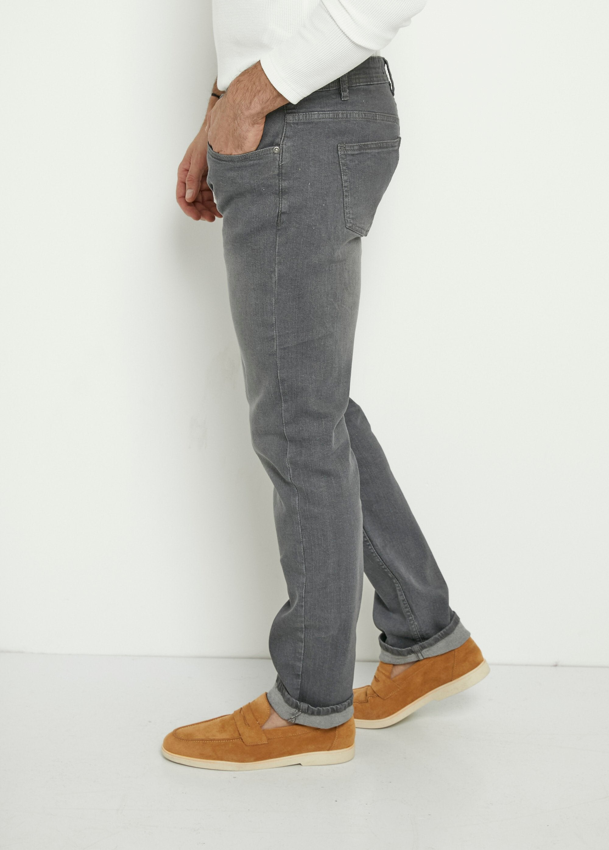 5-pocket_straight-cut,_stretchy_jeans_Gray_DR1_slim