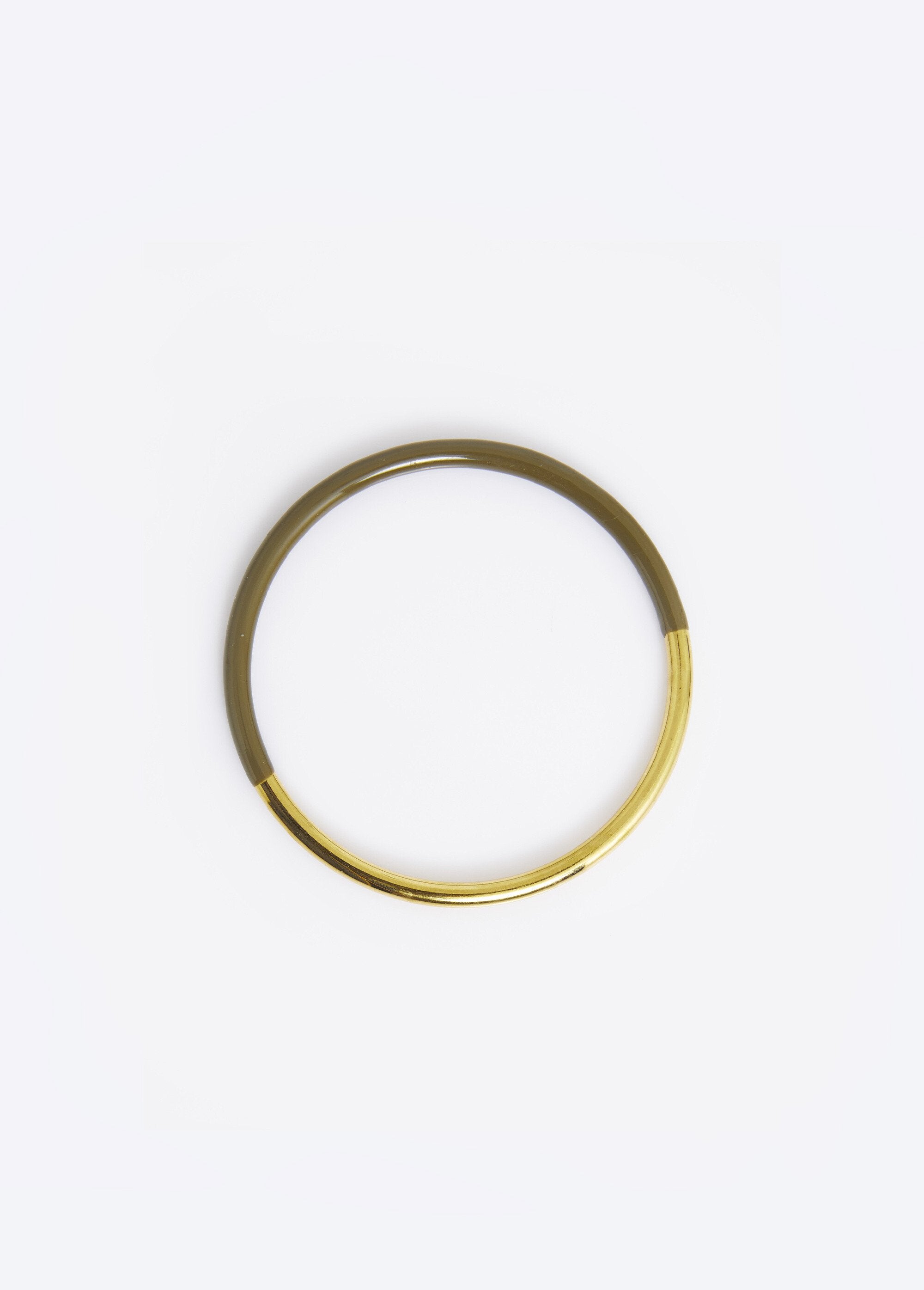 Half-enameled_stainless_steel_ring_Gold_and_khaki_FA1_slim