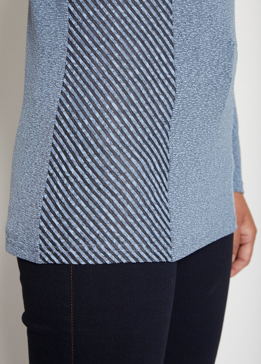 Striped_heather_T-shirt_with_fancy_collar_Blue_DE1_slim