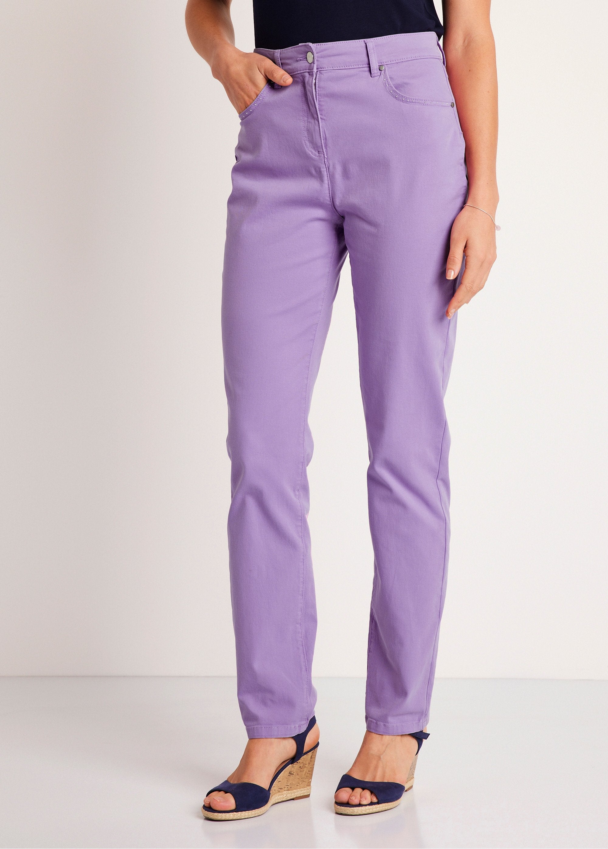 Stretch_cotton_5-pocket_straight_pants_Purple_FA1_slim