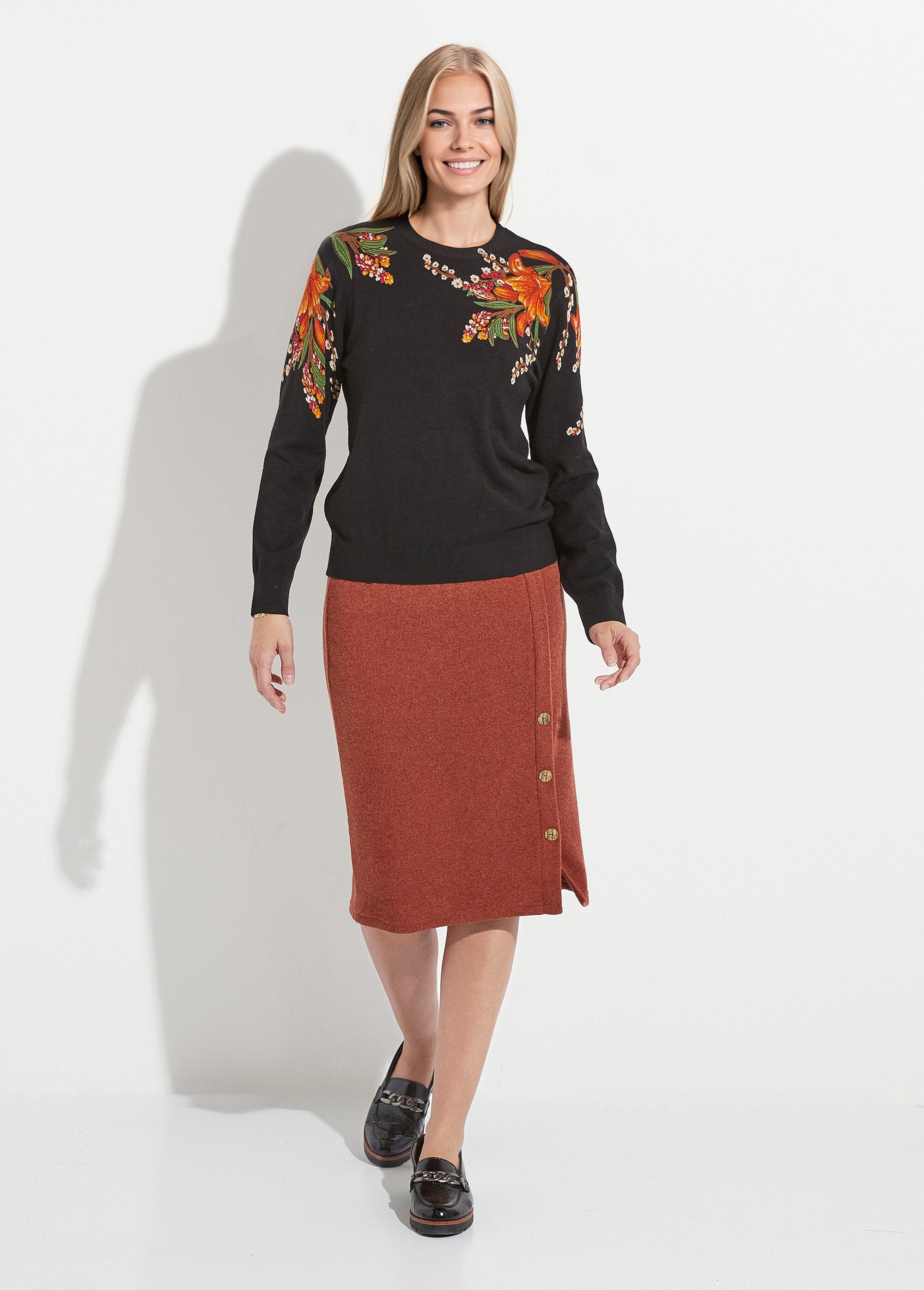 Pull_chaud_col_rond_imprimé_floral_manches_longues_Noir_SF1_slim