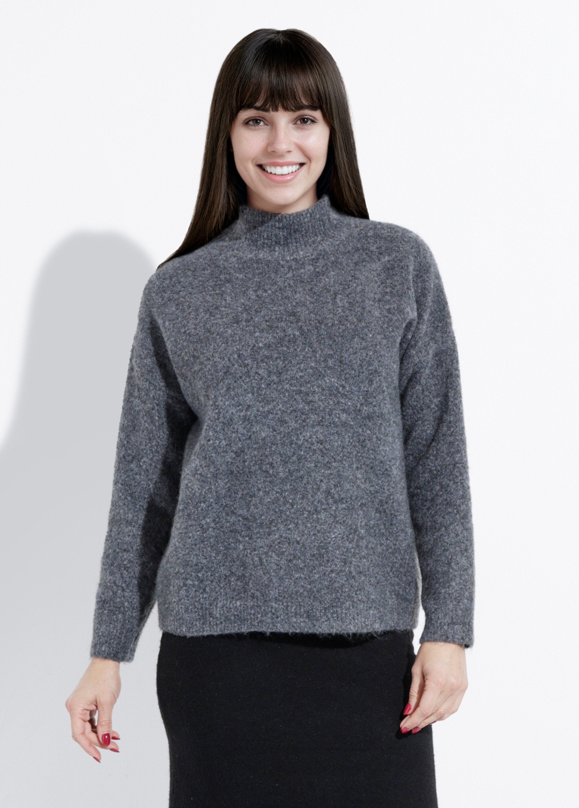 Pull_col_montant_en_maille_duveteuse_Gris_fonce_FA1_slim
