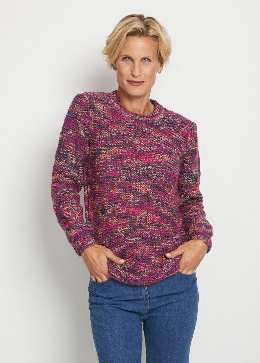 Round_neck_knitted_sweater_with_mouliné_effect_Blackcurrant_and_navy_FA1_slim