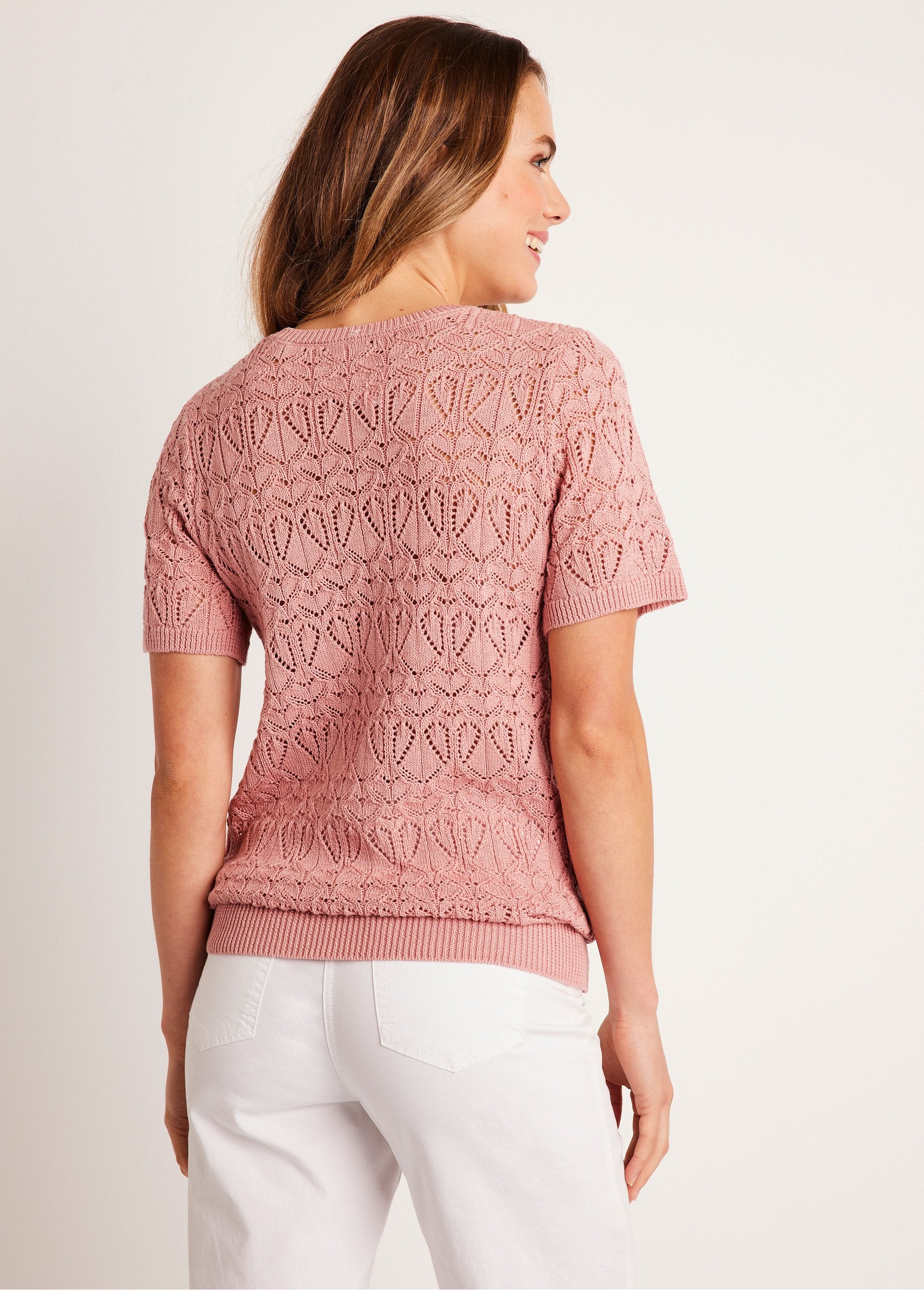 Thin_openwork_short-sleeved_cotton_sweater_Powdery_pink_DO1_slim