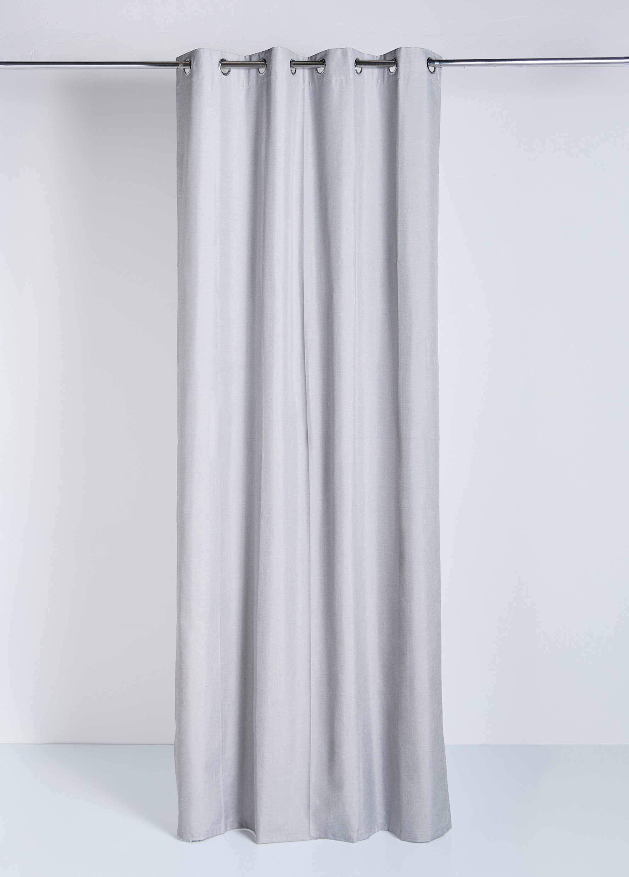 Mottled_blackout_curtain,_1_panel,_eyelets_Dark_gray_FA1_slim