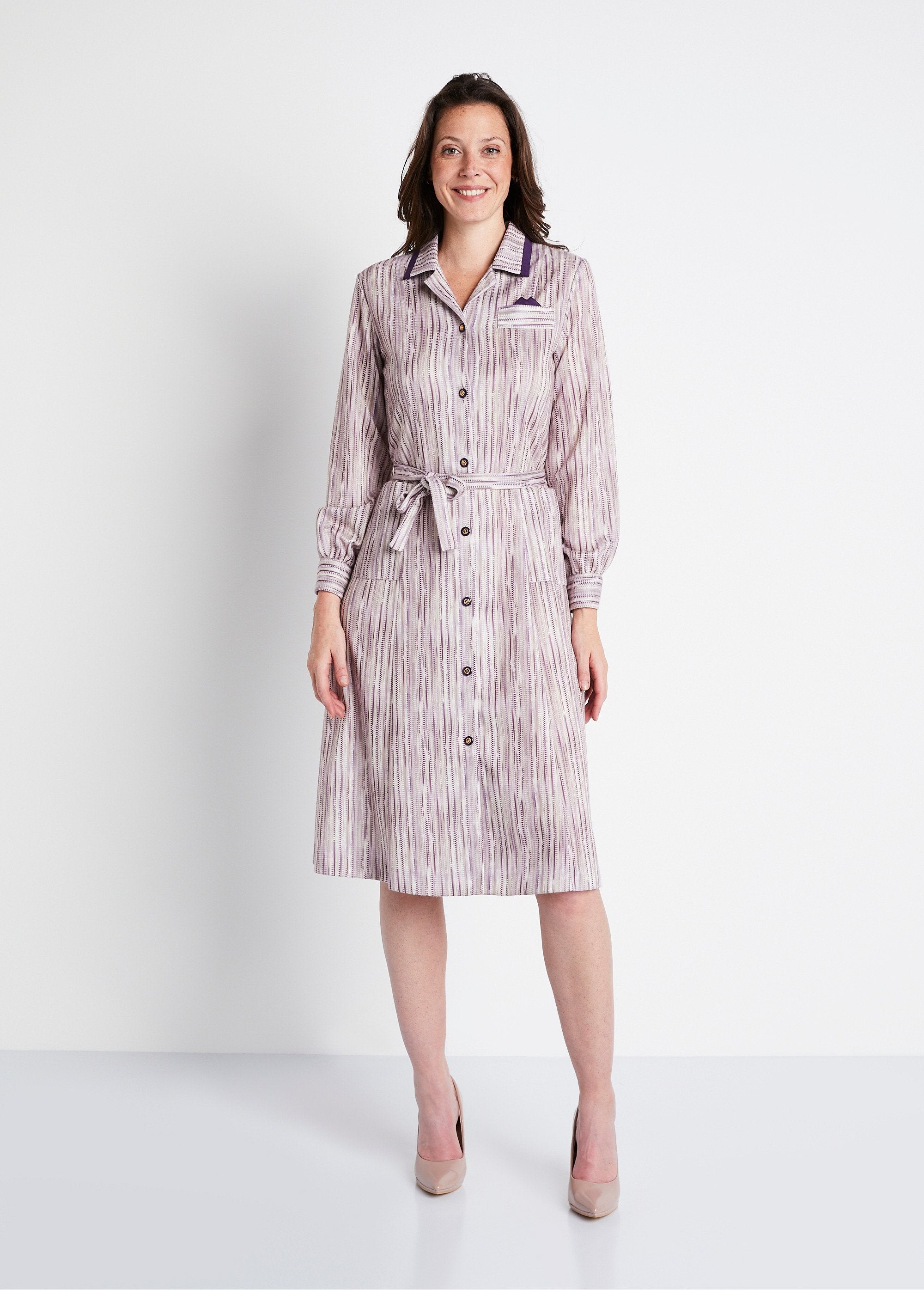 Printed_buttoned_mid-length_dress_Plum_FA1_slim