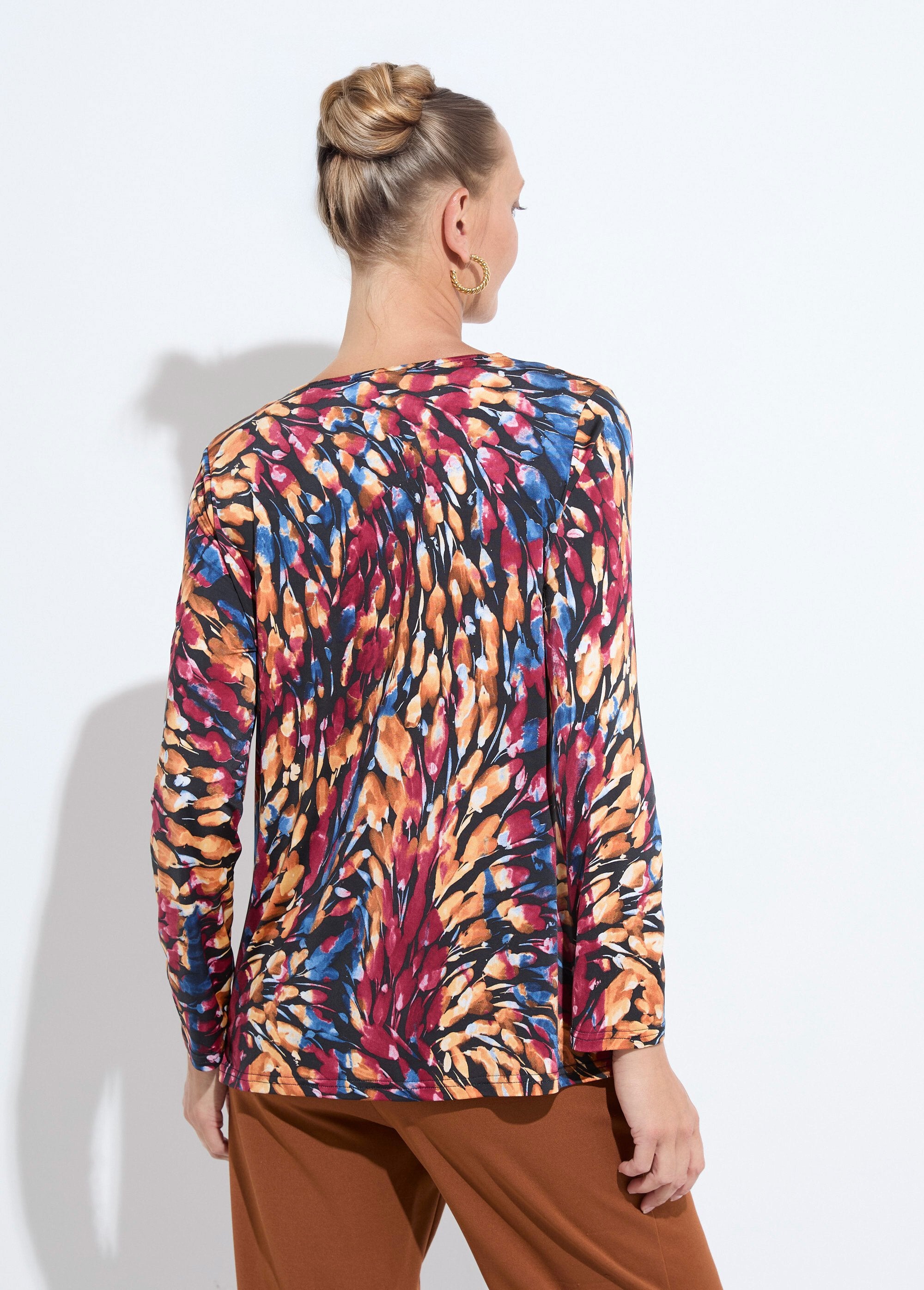 T-shirt_long_ample_col_V_manches_longues_Bordeaux_et_miel_DO1_slim