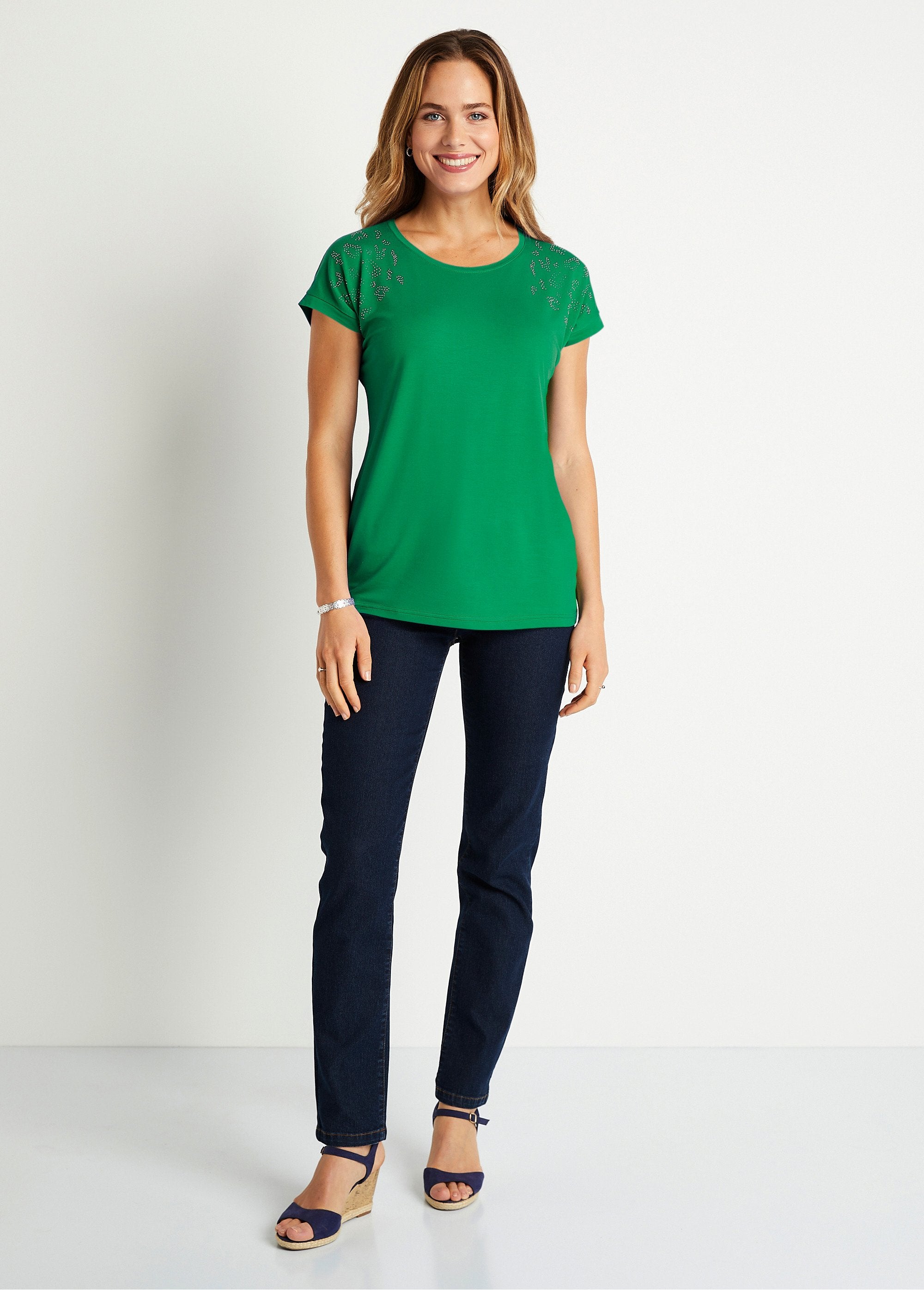 Long_plain_short-sleeved_t-shirt_Green_SF1_slim