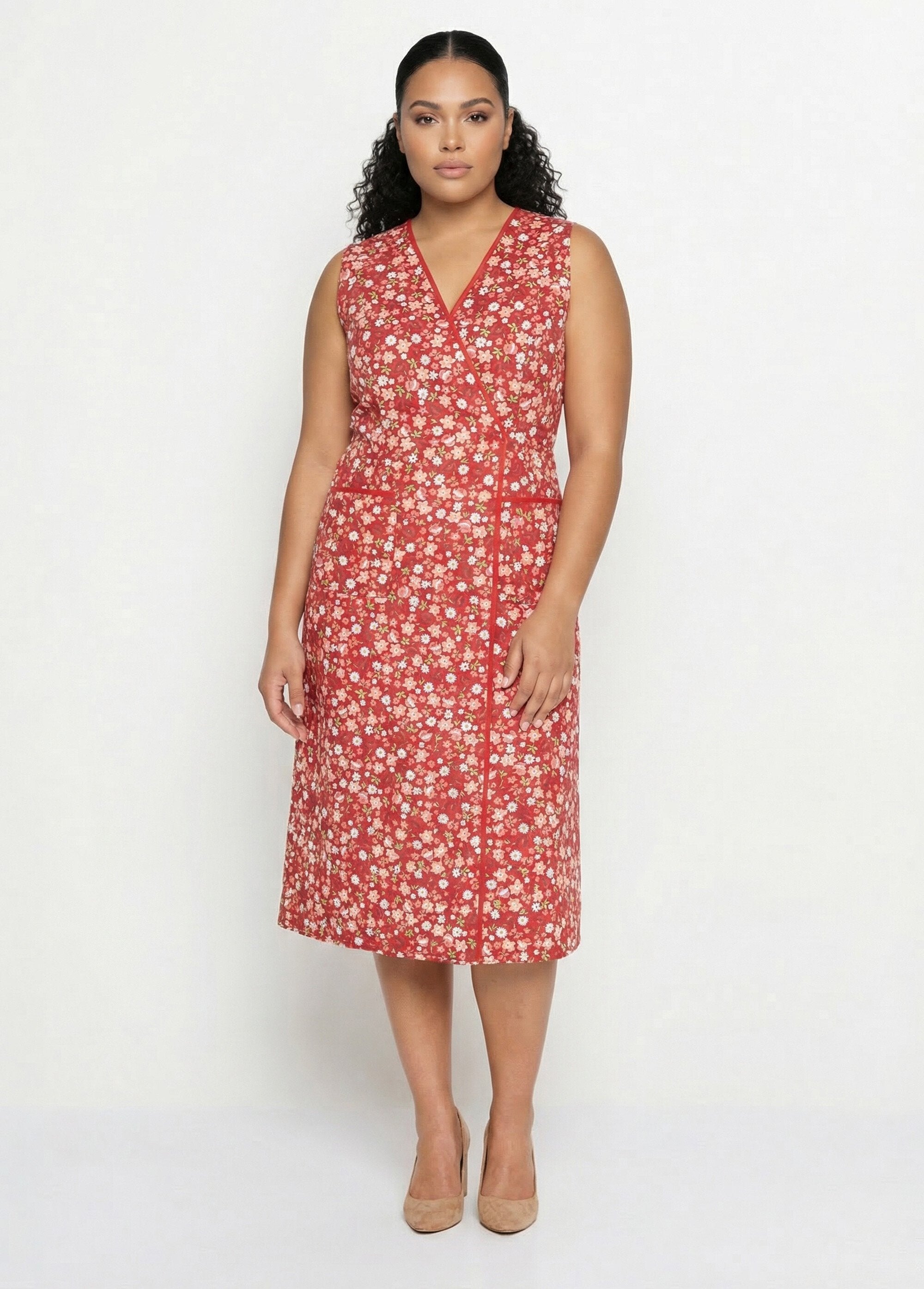 Cotton_floral_sleeveless_wrap_apron_Red_FA1_slim