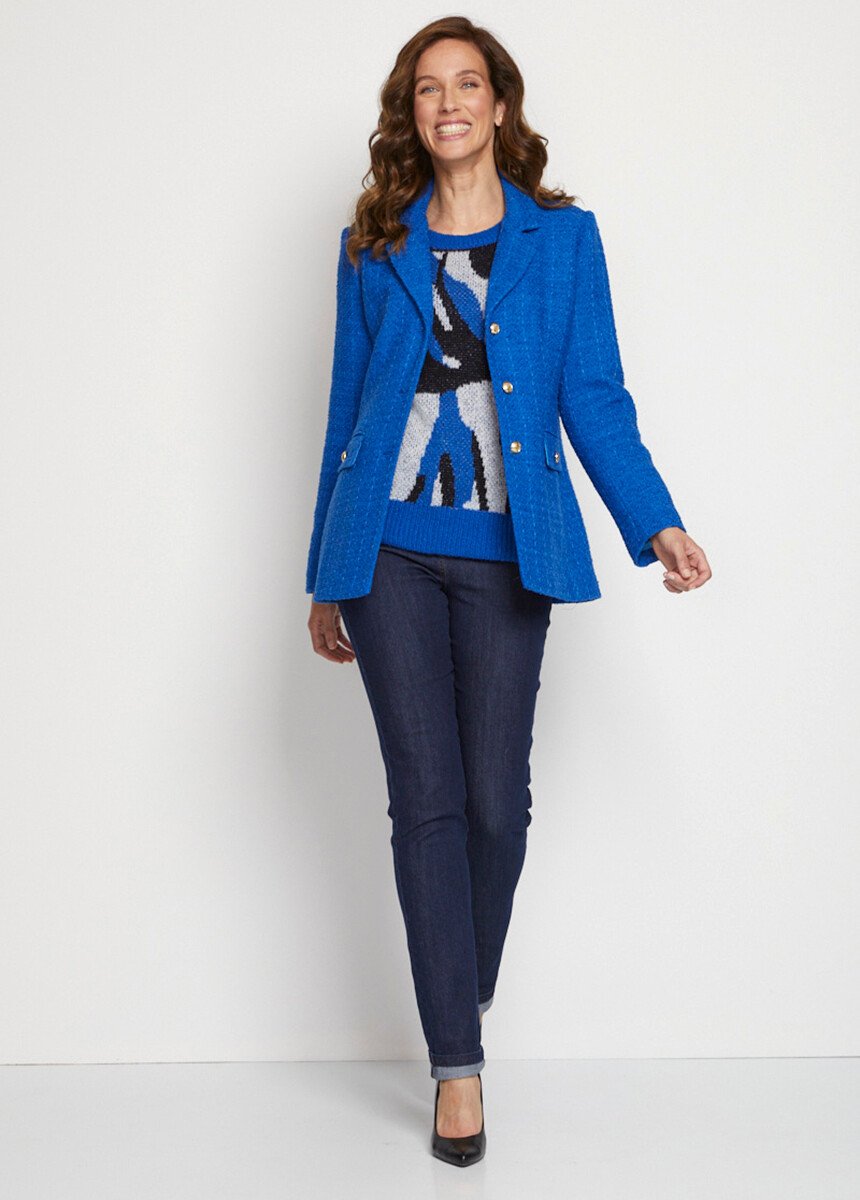 Straight_buttoned_jacket_in_basket_weave_fabric_with_tailored_collar_Hard_blue_SF1_slim